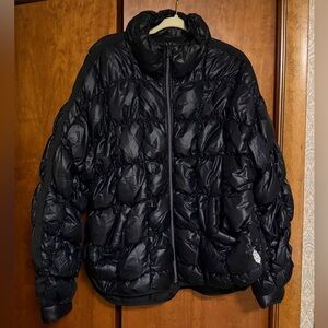 Free People Black Glossy Pippa Puffer jacket